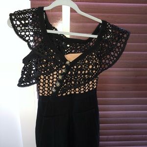 Self-Portrait black formal jumpsuit